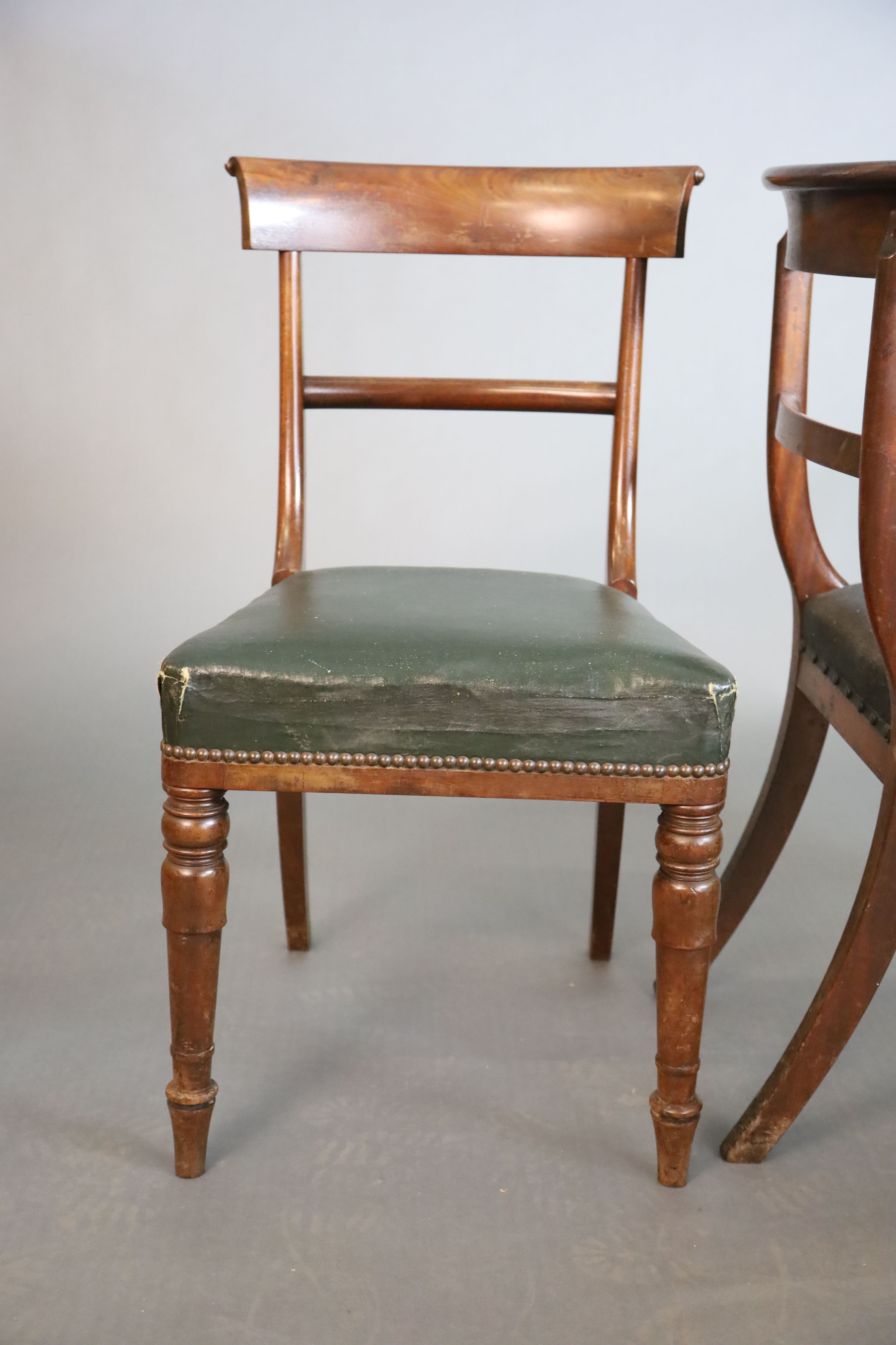 A set of eight William IV mahogany dining chairs, W.48.5cm H.86.5cm